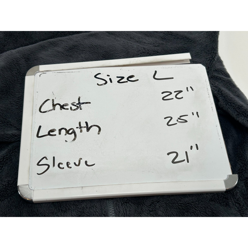 The North Face Gray Full Zip Osito Fleece Coat Jacket Plush Fuzzy Silver Size L - Picture 9 of 9